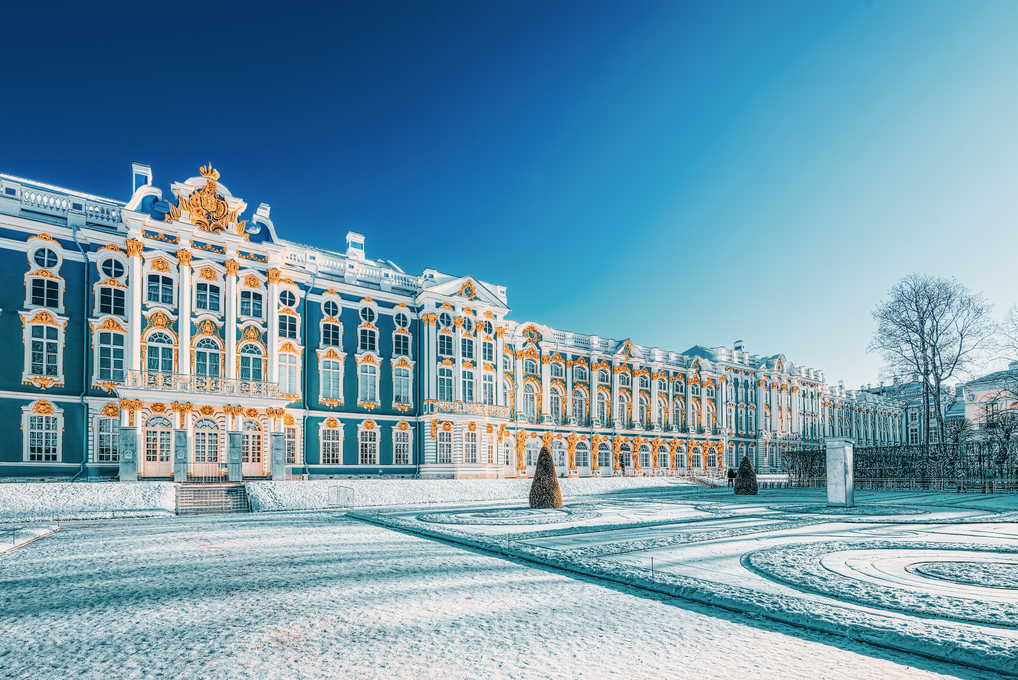 Ekaterininsky Palace, Tsarskoye Selo (Pushkin) suburb of Saint Petersburg.