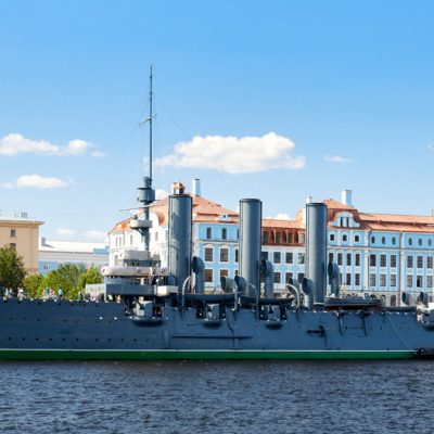 Aurora cruiser in Saint-Petersburg, Russia.