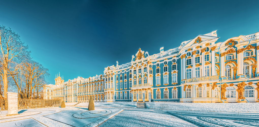 Ekaterininsky Palace, Tsarskoye Selo (Pushkin) suburb of Saint Petersburg.