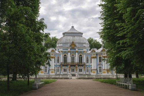 View of the Hermitage pavilion in the Catherine Park of Tsarskoy