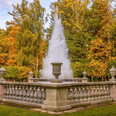 Pyramid Fountain in Peterhof, Saint Petersburg, Russia