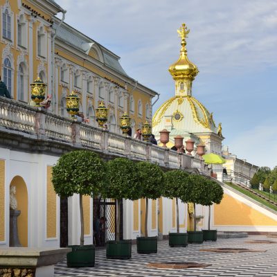 Terrace of the Grand Palace in Peterhof
