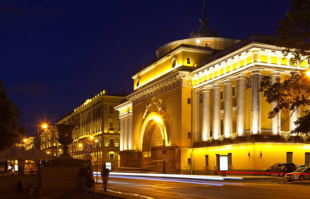 Admiralty Embankment in night