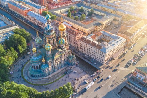 Church of the Savior on Spilled Blood in the sunlight, Saint Petersburg, Russia