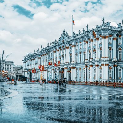 Winter Palace and Hermitage Museum.  Saint Petersburg.