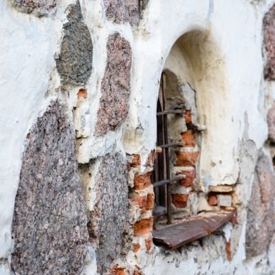 Window on the wall of an ancient building