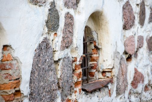 Window on the wall of an ancient building