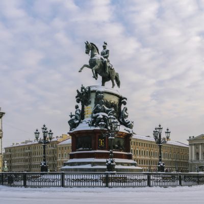 St. Isaac's Square, monument to Emperor Nicholas I and the Marii