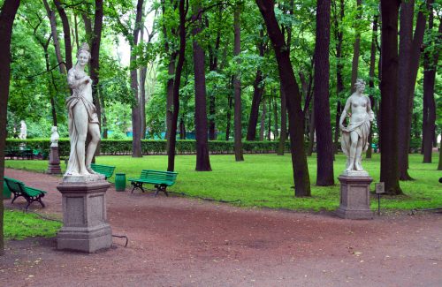 Summer gardens in Saint Petersburg