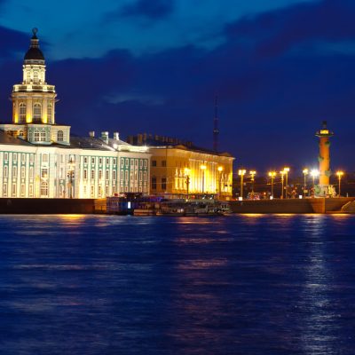 Vasilyevsky Island in night