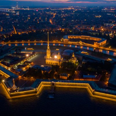 Peter and Paul Fortress at night