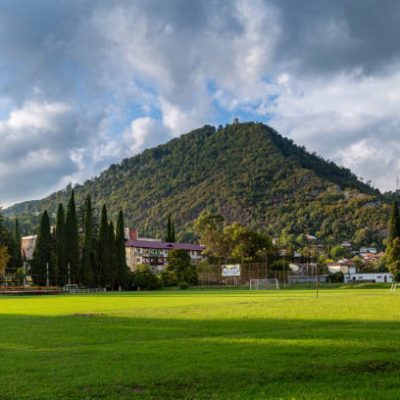 nature in Abkhazia near New Athos in summer . High quality photo