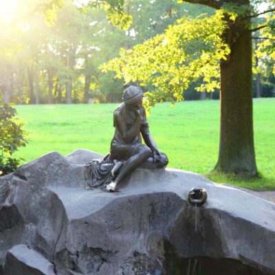girl with jug statue in Pushkin park St. Petersburg