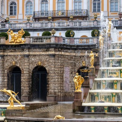 Grand Cascade Fountain in Peterhof, Saint Petersburg, Russia