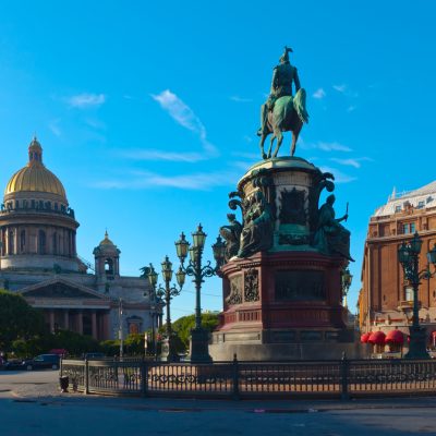 Monument to Nicholas I in Saint Petersburg, Russia