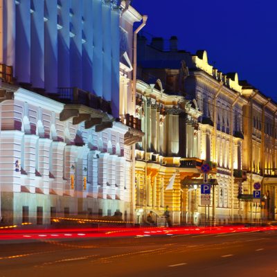 View of St. Petersbur  in night