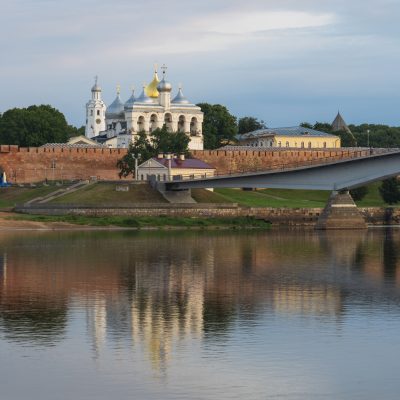 Sofia Embankment, the Novgorod Kremlin and the Humpback Bridge f